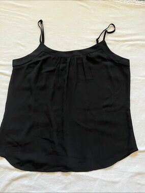 LOFT Black Spaghetti-Strap Silk Camisole